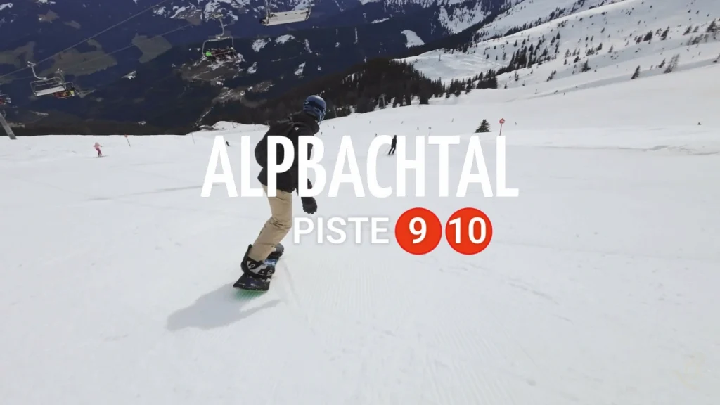 Alpbachtal rode piste 9 & 10 snowboarden