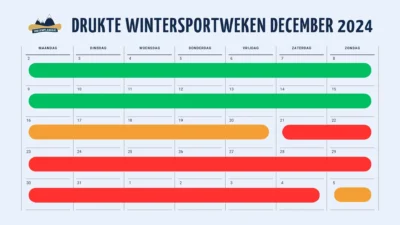 Schema drukte wintersportweken december 2024