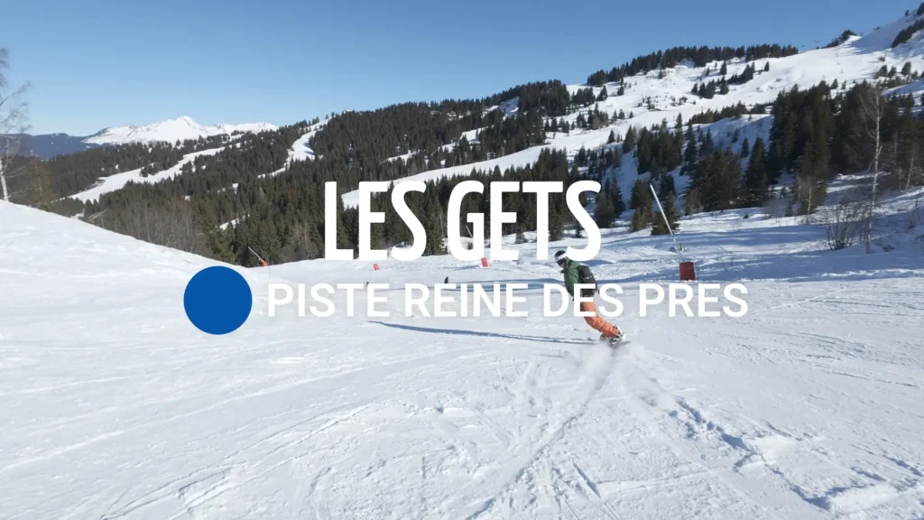 Les Gets blauwe piste Reine des Pres