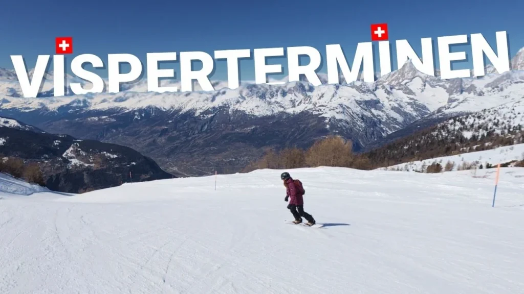 Wintersport in Visperterminen Zwitserland