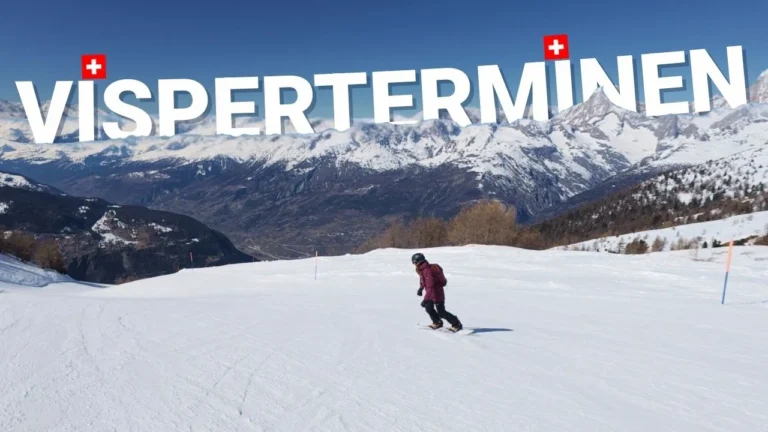 Wintersport in Visperterminen Zwitserland